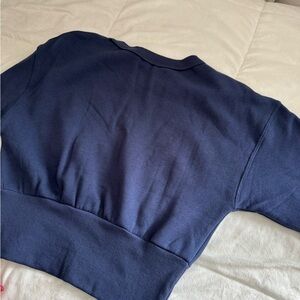 Grayson Threads Navy Blue Cropped Pullover Sweater